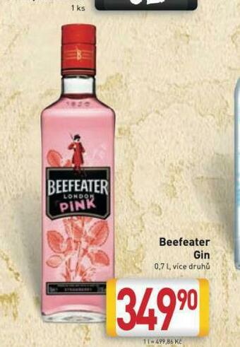 Billa Beefeater gin nabídka