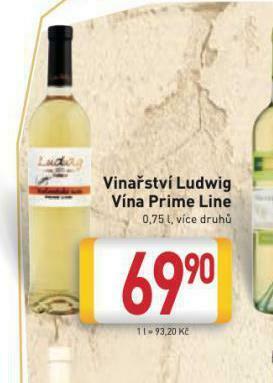 Billa Vinařství ludwig vína prime line nabídka