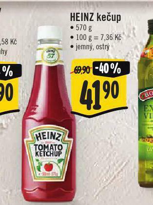 Jip Heinz kečup nabídka