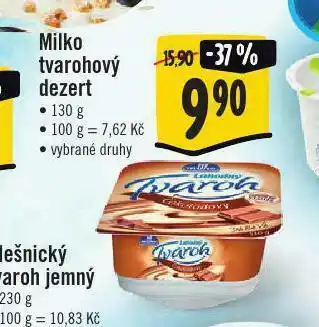 Jip Milko tvarohový dezert nabídka