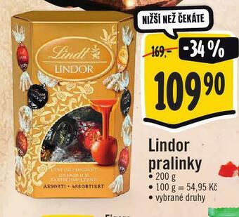 Jip Lindor pralinky nabídka