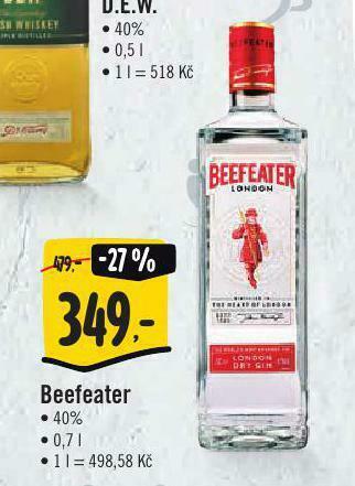 Jip Beefeater gin nabídka