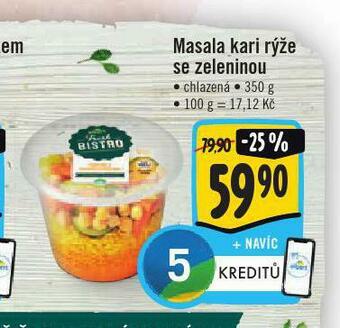 Jip Masala kari rýže se zeleninou nabídka