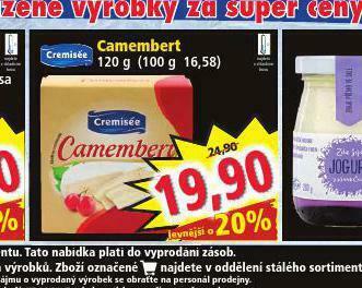 Norma Camembert nabídka