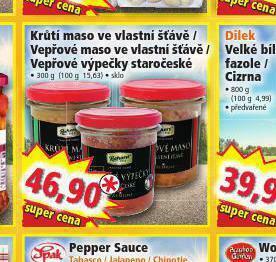 Norma Vepřové výpečky staročeské nabídka