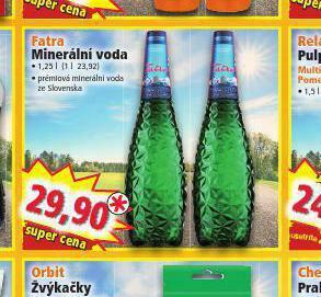 Norma Fatra minerální voda nabídka