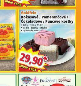 Norma Goldfein kokosové / pomerančové / čokoládové / punčové kostky nabídka