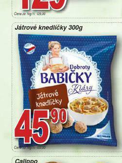 Lidl Játrové knedlíčky nabídka