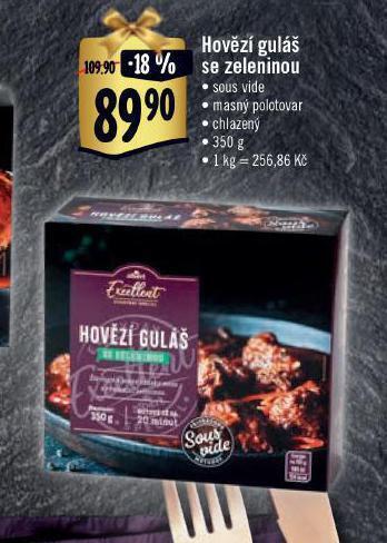 Albert Hovězí guláš se zeleninou sous vide nabídka