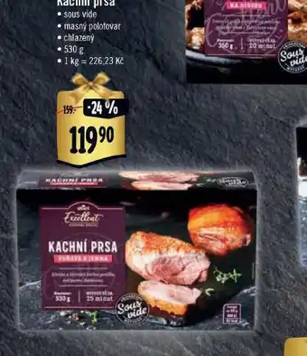 Albert Kachní prsa sous vide nabídka