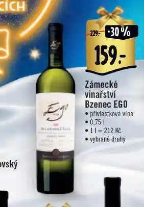 Albert Zámecké vinařství bzenec ego nabídka