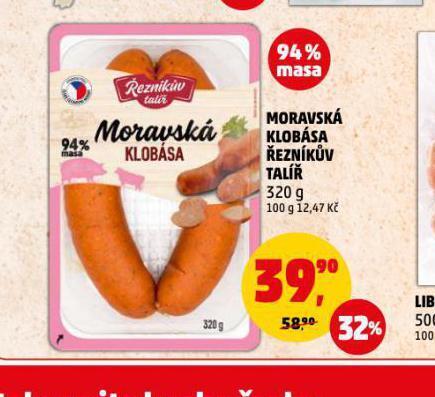Penny Market Moravská klobása nabídka