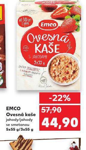 Kaufland Emco ovesná kaše nabídka