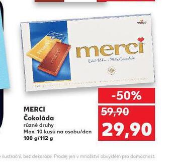 Kaufland Merci čokoláda nabídka
