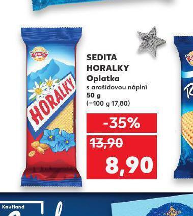 Kaufland Sedita horalky oplatka nabídka