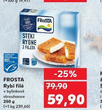 Kaufland Frosta rybí filé nabídka