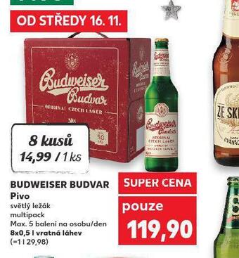Kaufland Pivo budweiser budvar original nabídka