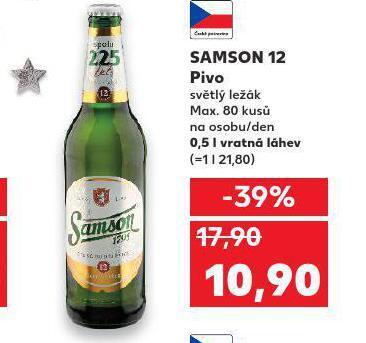 Kaufland Pivo samson 12 nabídka