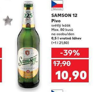 Kaufland Pivo samson 12 nabídka