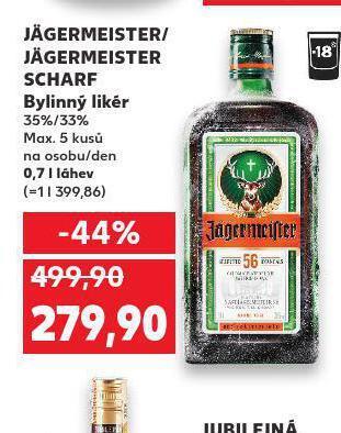 Kaufland Jägermeister nabídka