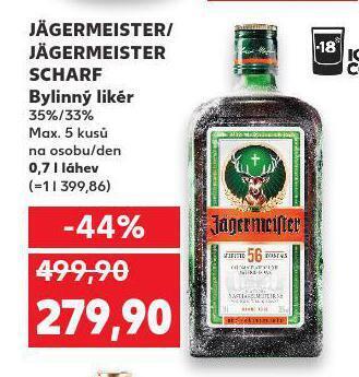 Kaufland Jägermeister scharf nabídka