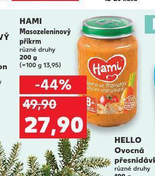 Kaufland Hami masozeleninový příkrm nabídka