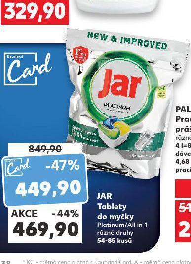 Kaufland Jar tablety do myčky nabídka
