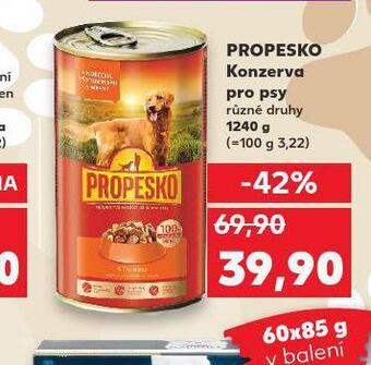 Kaufland Propesko konzerva pro psy nabídka