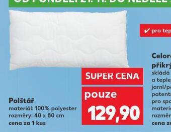 Kaufland Polštář 40 x 80 cm nabídka