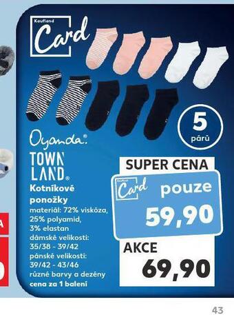 Kaufland Kotníkové ponožky nabídka