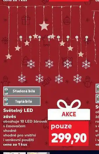 Kaufland Světelný led závěs nabídka
