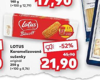 Kaufland Lotus karamelizované sušenky nabídka