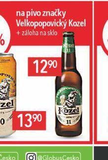 Globus Pivo velkopopovický kozel 11 nabídka