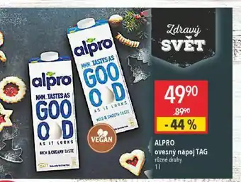 Globus Alpro ovesný nápoj tag nabídka