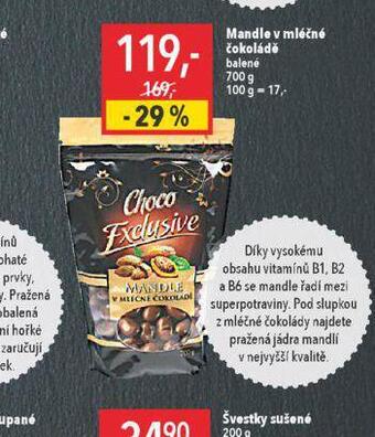 Globus Mandle v mléčné čokoládě nabídka