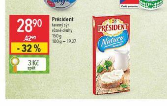 Globus Président tavený sýr nabídka
