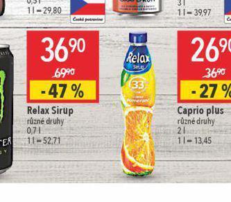 Globus Relax sirup nabídka
