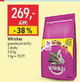 Globus Whiskas granule pro kočky nabídka