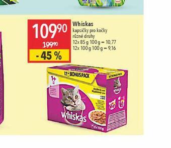 Globus Whiskas kapsičky pro kočky nabídka