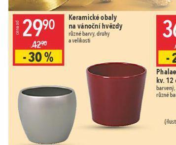 Globus Keramické obaly na vánoční hvězdy nabídka