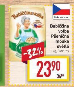 Billa Babiččina volba mouka nabídka