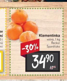 Billa Klementinka nabídka