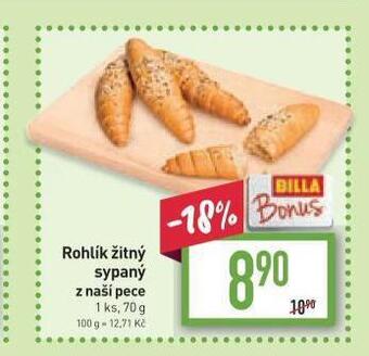 Billa Rohlík žitný sypaný nabídka