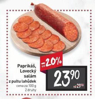Billa Paprikáš nabídka