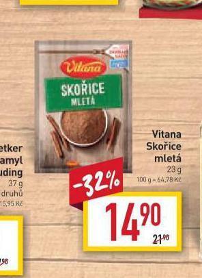 Billa Vitana skořice mletá nabídka