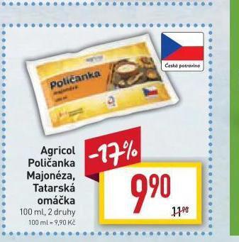 Billa Agricol poličanka majonéza nabídka