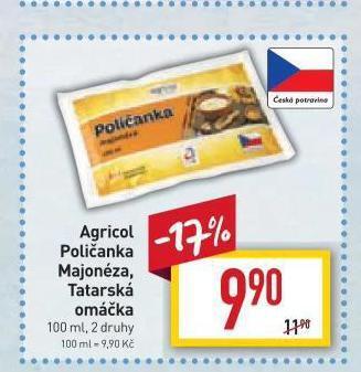 Billa Agricol tatarská omáčka nabídka