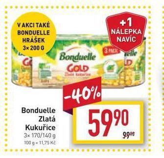 Billa Bonduelle zlatá kukuřice nabídka