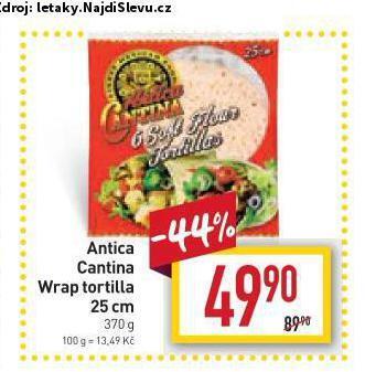 Billa Wrap tortilla nabídka