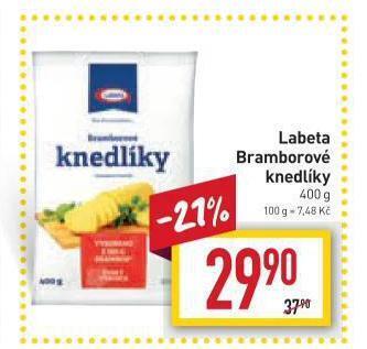 Billa Labeta bramborové knedlíky nabídka
